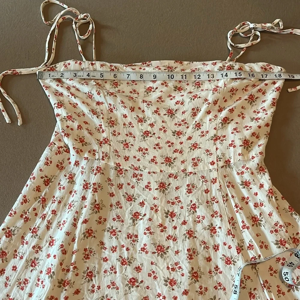 Reformation Bisque Floral Print Mini Dress- 12 - Picture 10 of 14